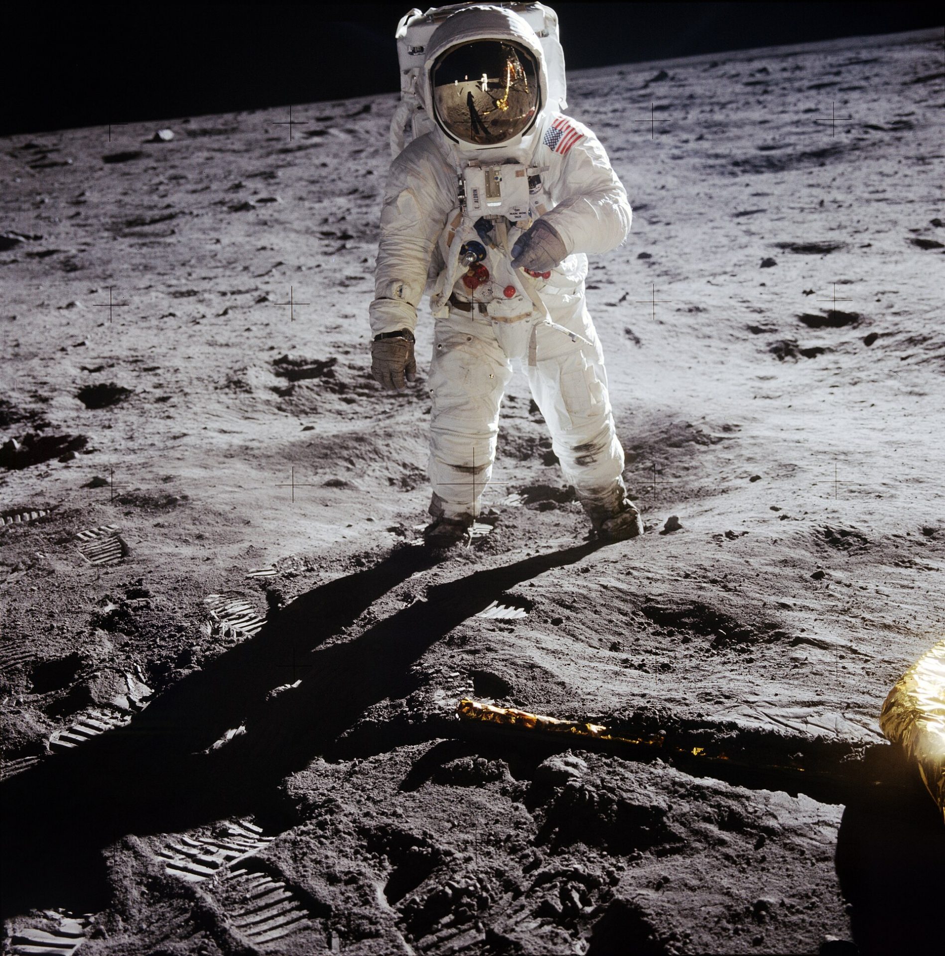 Buzz Aldrin photographed by Neil Armstrong on the Moon