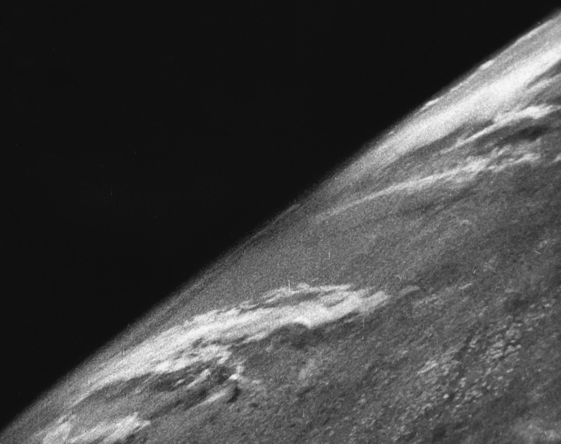 First photograph of Earth taken from space