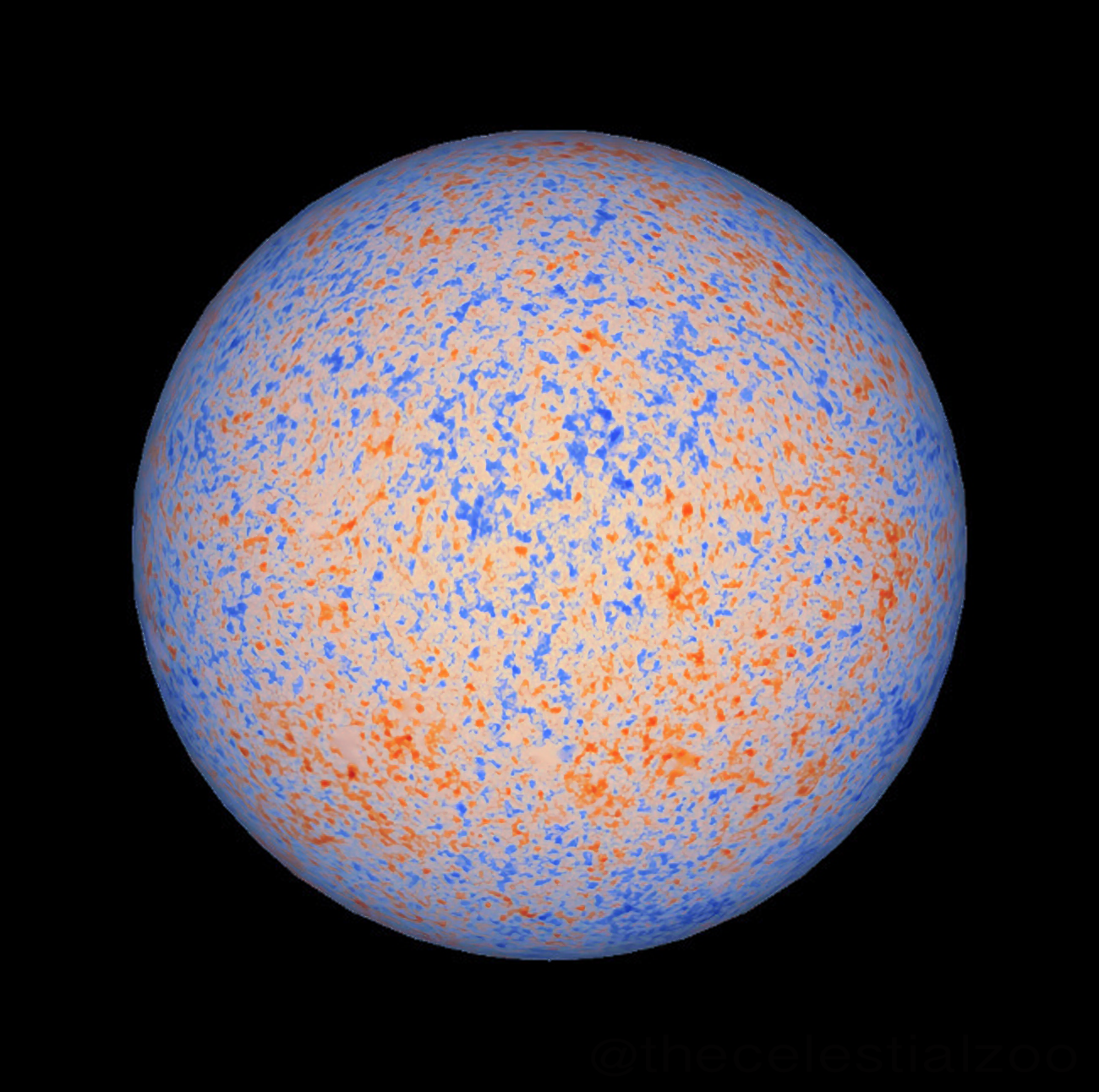 Spherical representation of the cosmic microwave background