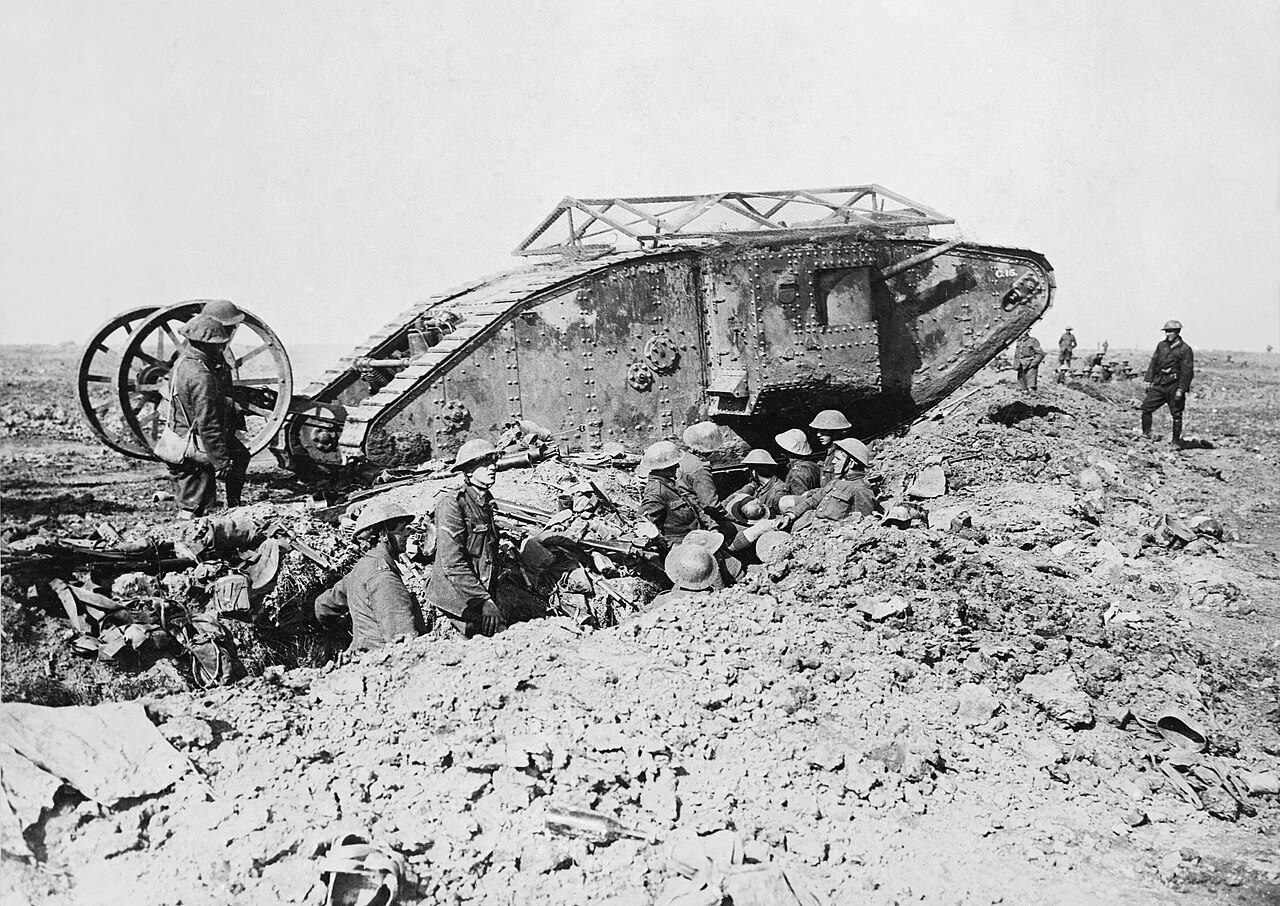 British Mark I tank, Somme, 1916