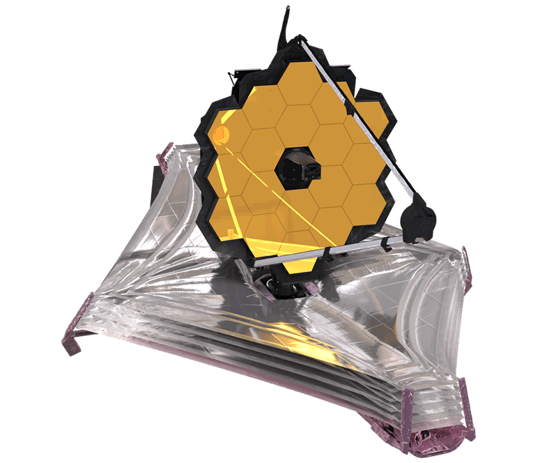 Modelo del telescopio espacial James Webb
