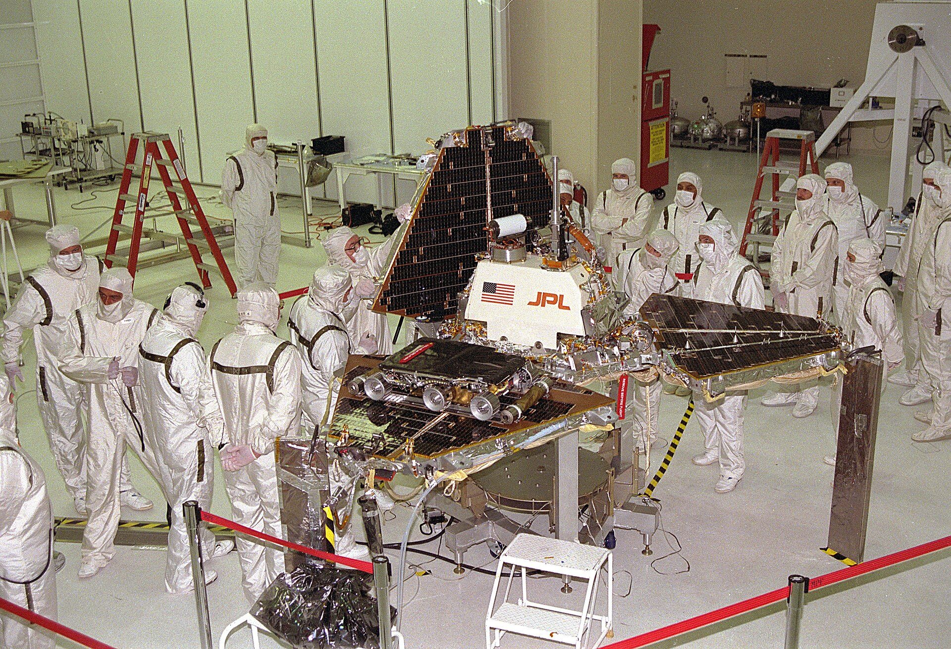 Preparación del aterrizador Mars Pathfinder