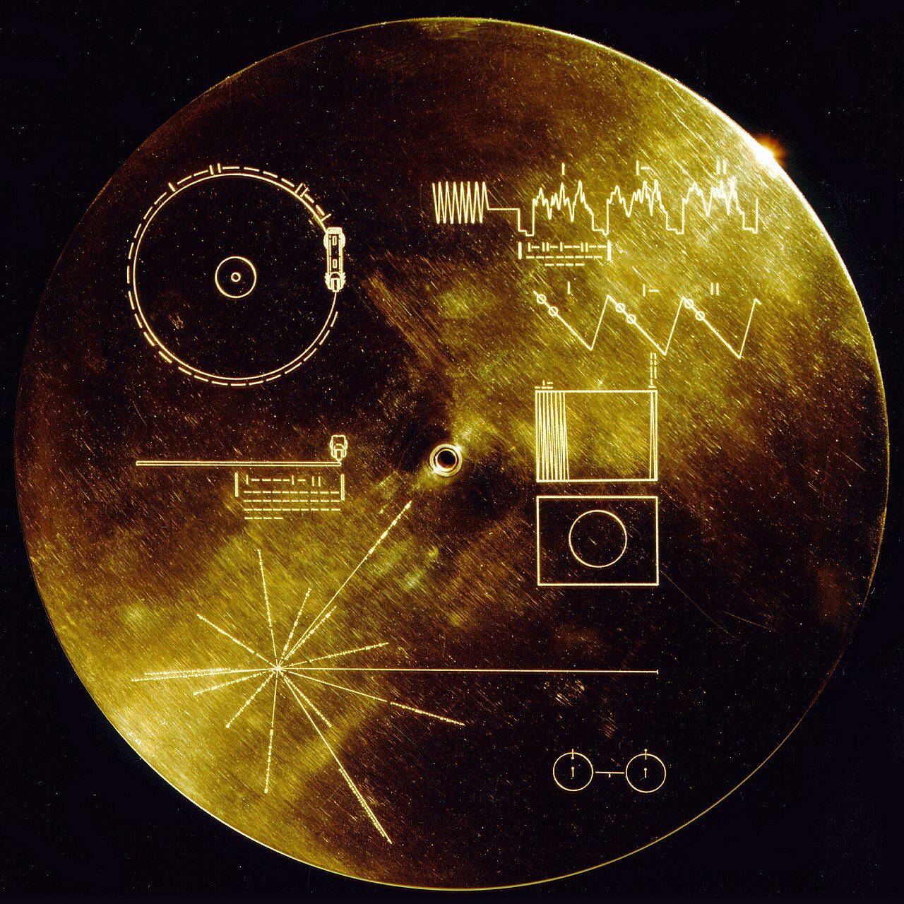 Cubierta del disco dorado de Voyager