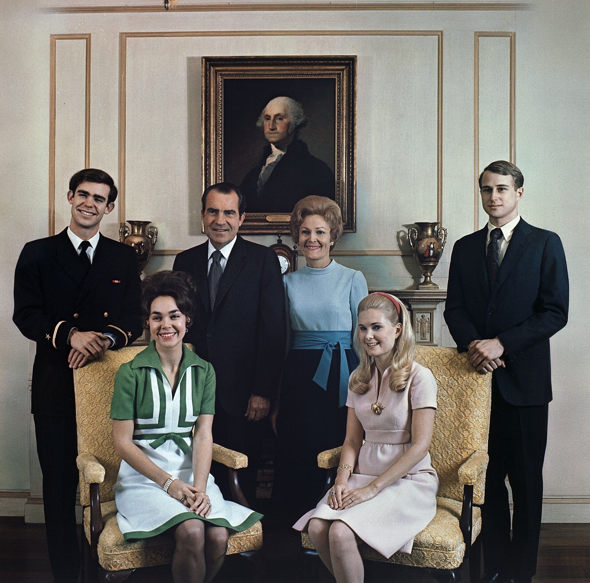 Retrato oficial de la familia Nixon