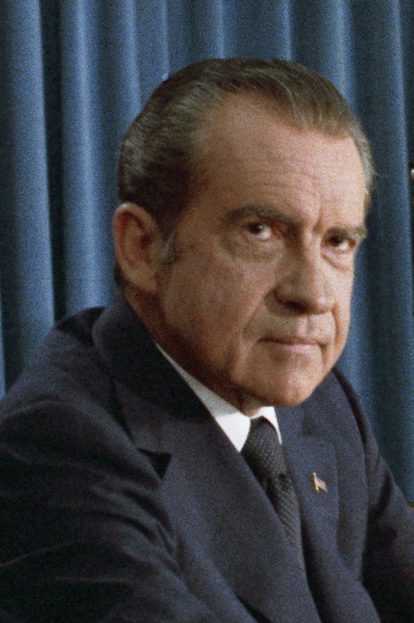 Retrato de Nixon extraído de una imagen de 1974