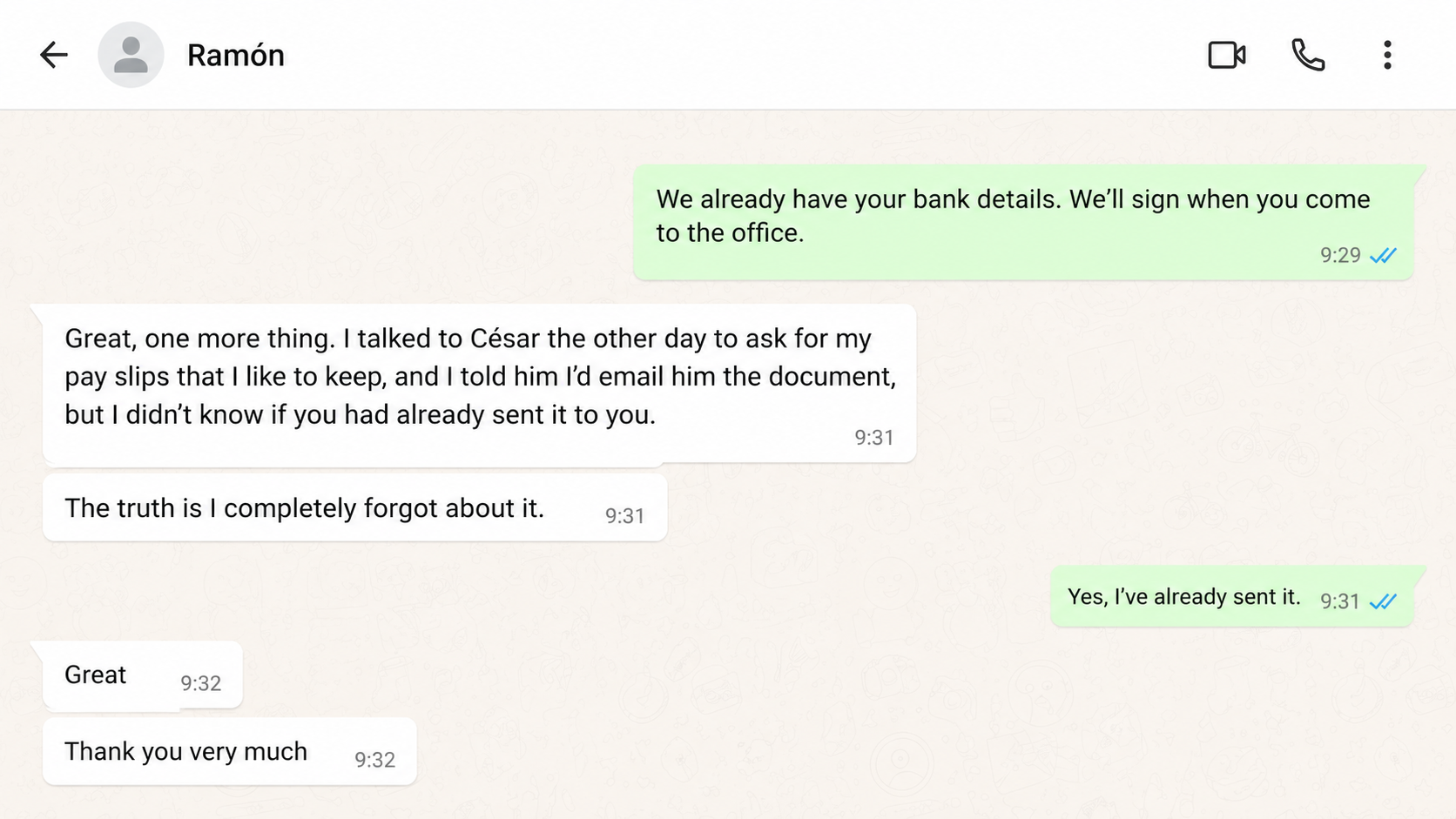 WhatsApp screenshot
