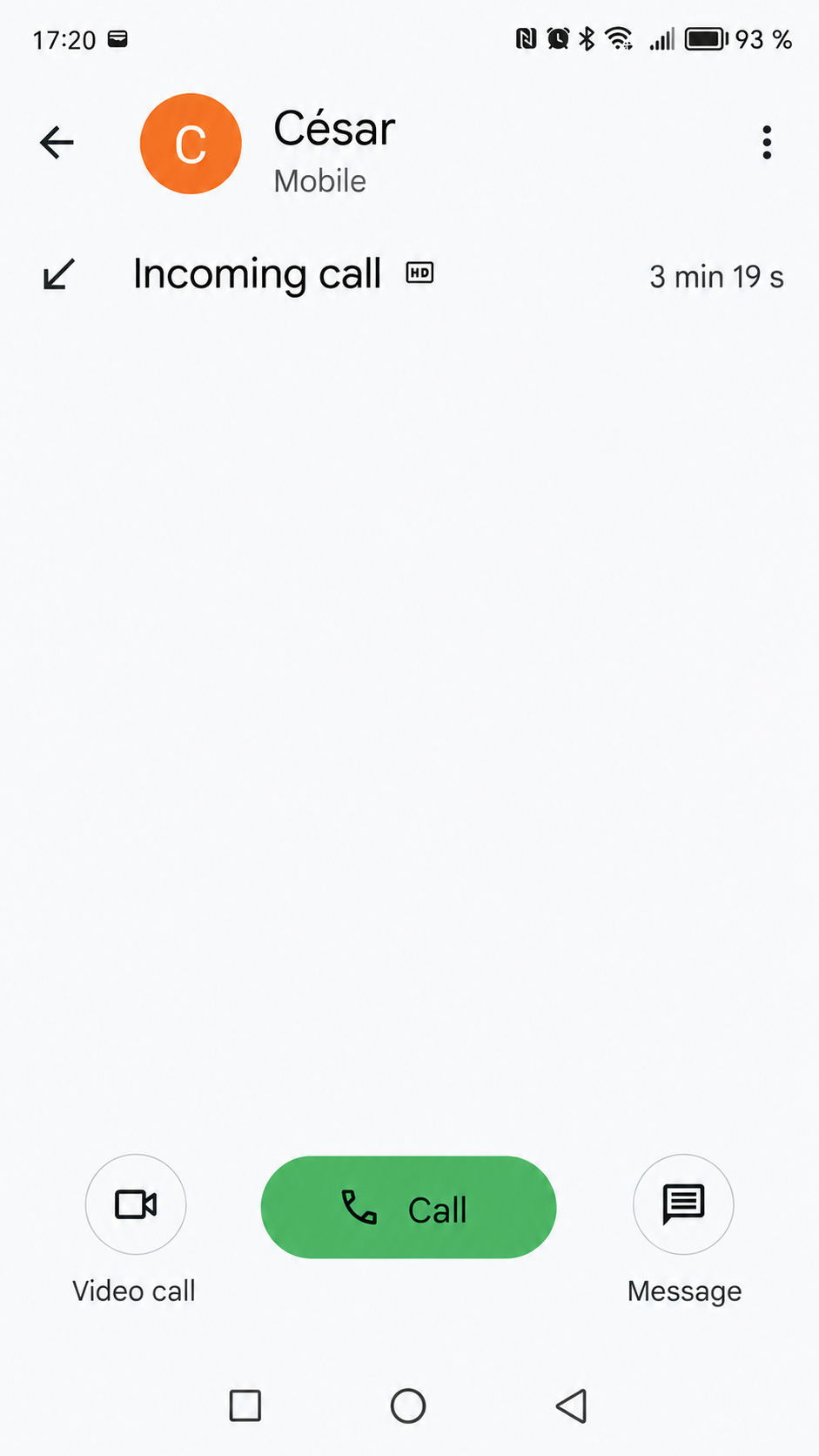 Call log