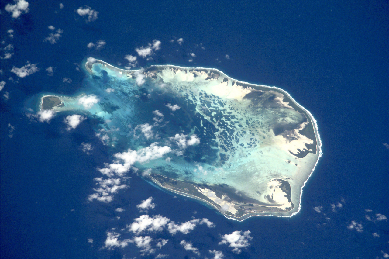 Islas Cocos Keeling desde la órbita