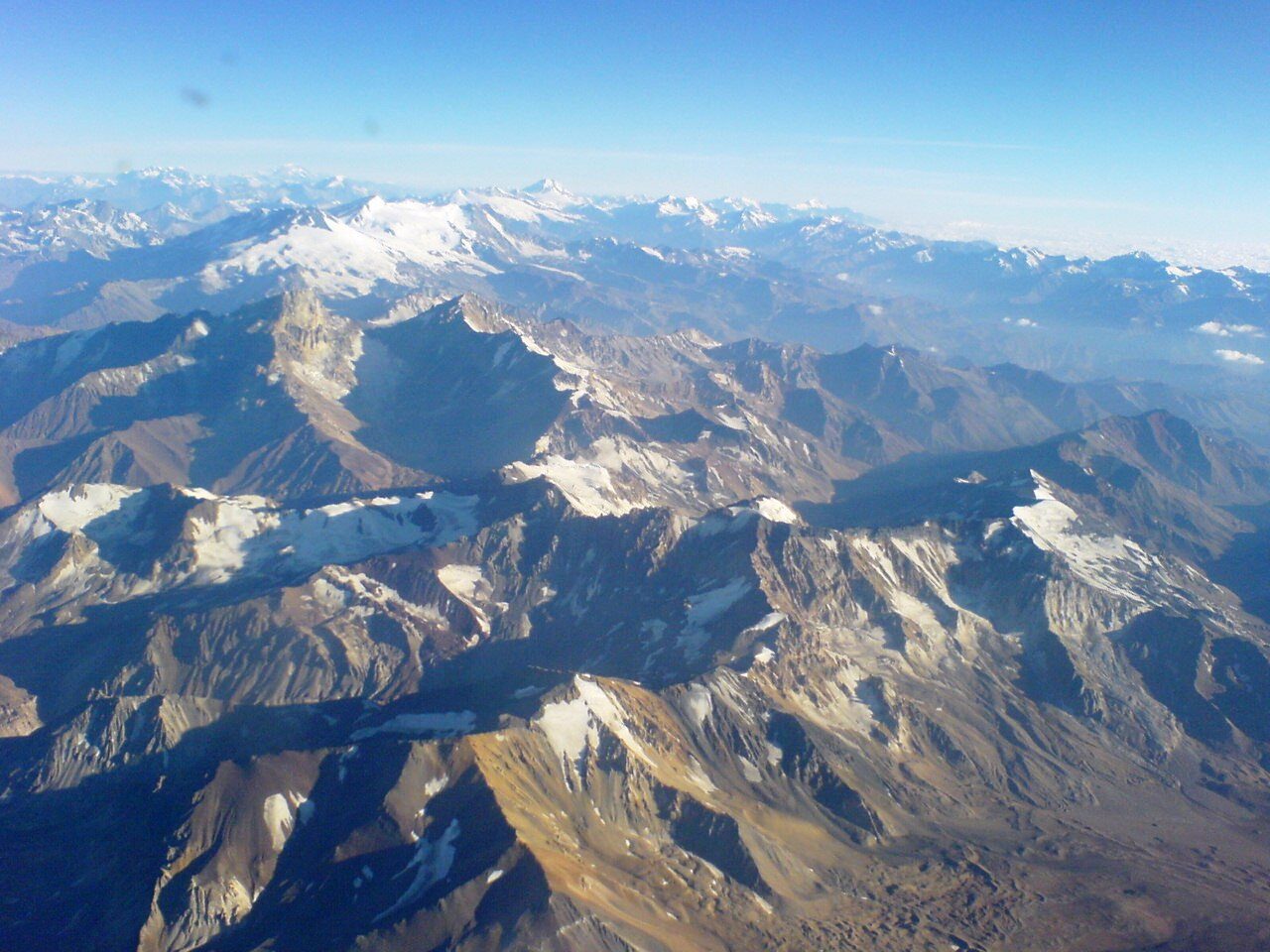 Andes Mountains Between Chile and Mendoza
