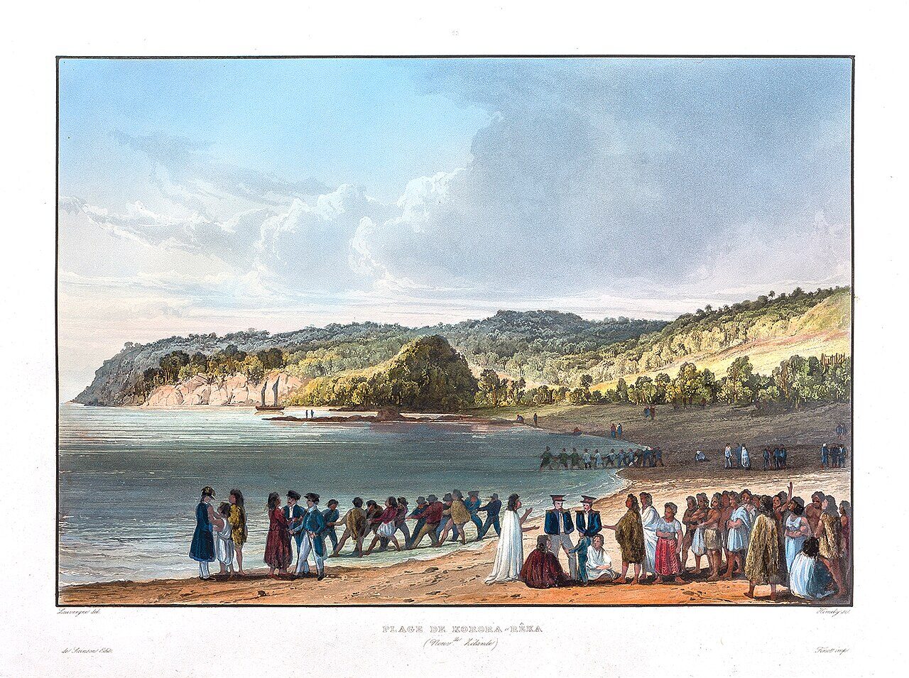 Kororāreka Beach, New Zealand, 1835